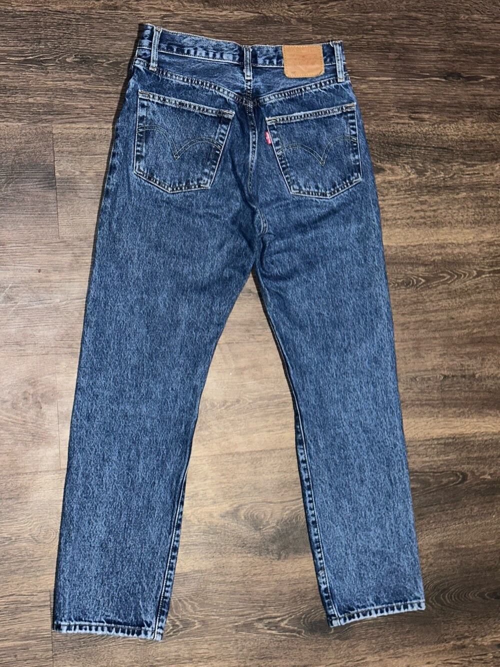 Levi's 501 Original 26x28 Medium Wash Blue Premium Straight High Rise Jean Big E
